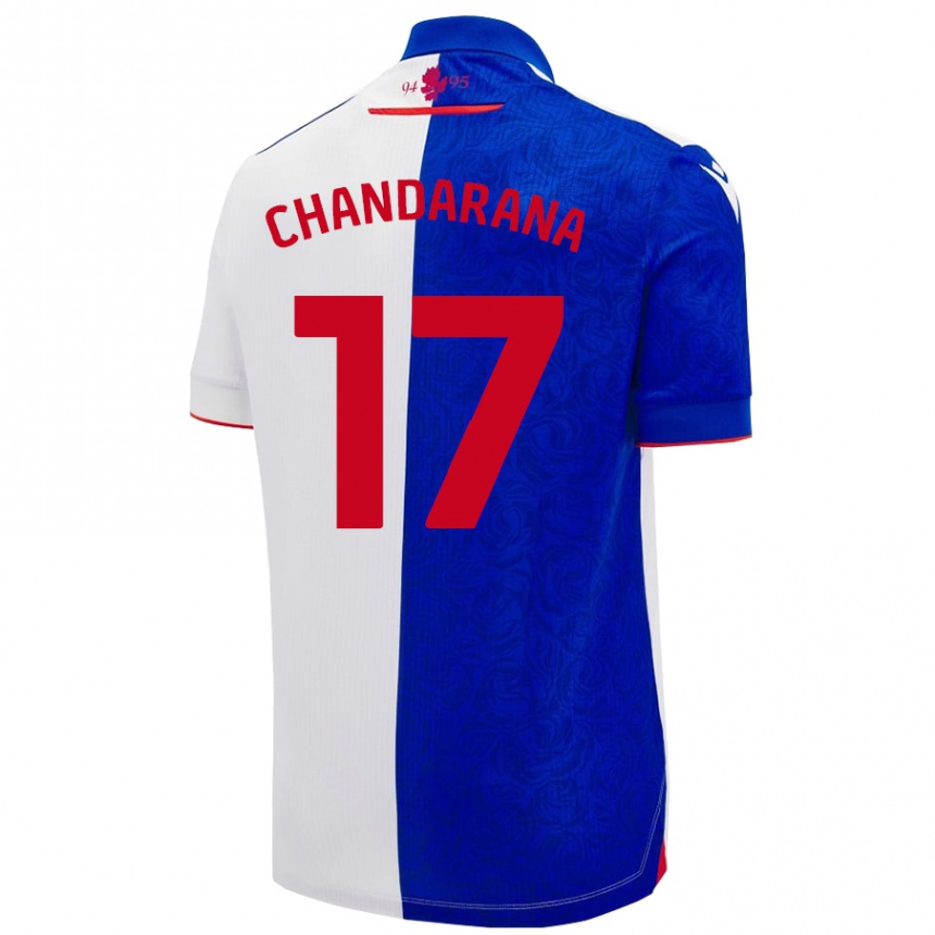 Hombre Fútbol Camiseta Millie Chandarana #17 Azul Cielo Blanco 1ª Equipación 2024/25 Argentina