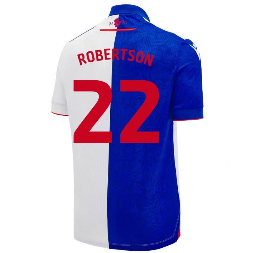 Hombre Fútbol Camiseta Millie Robertson #22 Azul Cielo Blanco 1ª Equipación 2024/25 Argentina