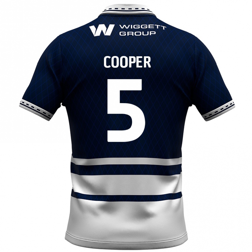 Hombre Fútbol Camiseta Jake Cooper #5 Azul Marino Blanco 1ª Equipación 2024/25 Argentina