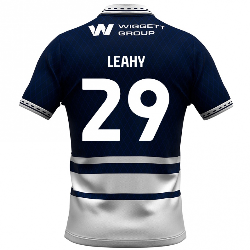 Hombre Fútbol Camiseta Tom Leahy #29 Azul Marino Blanco 1ª Equipación 2024/25 Argentina