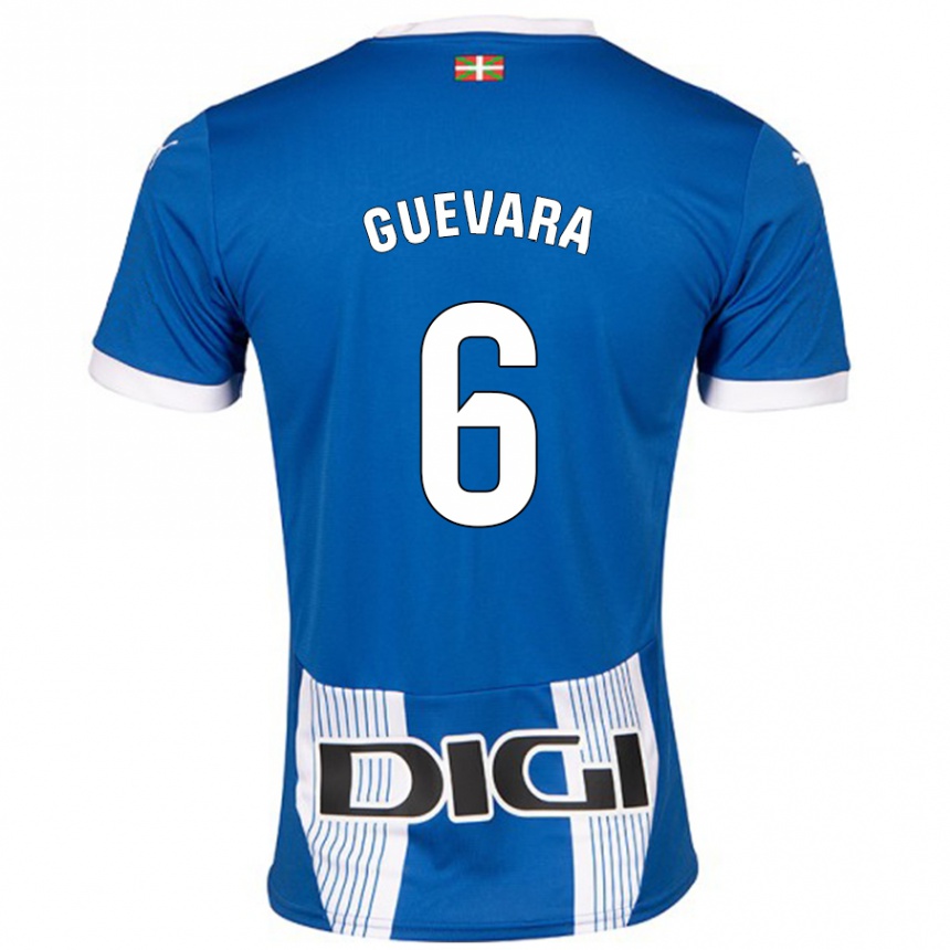 Hombre Fútbol Camiseta Ander Guevara #6 Azul 1ª Equipación 2024/25 Argentina