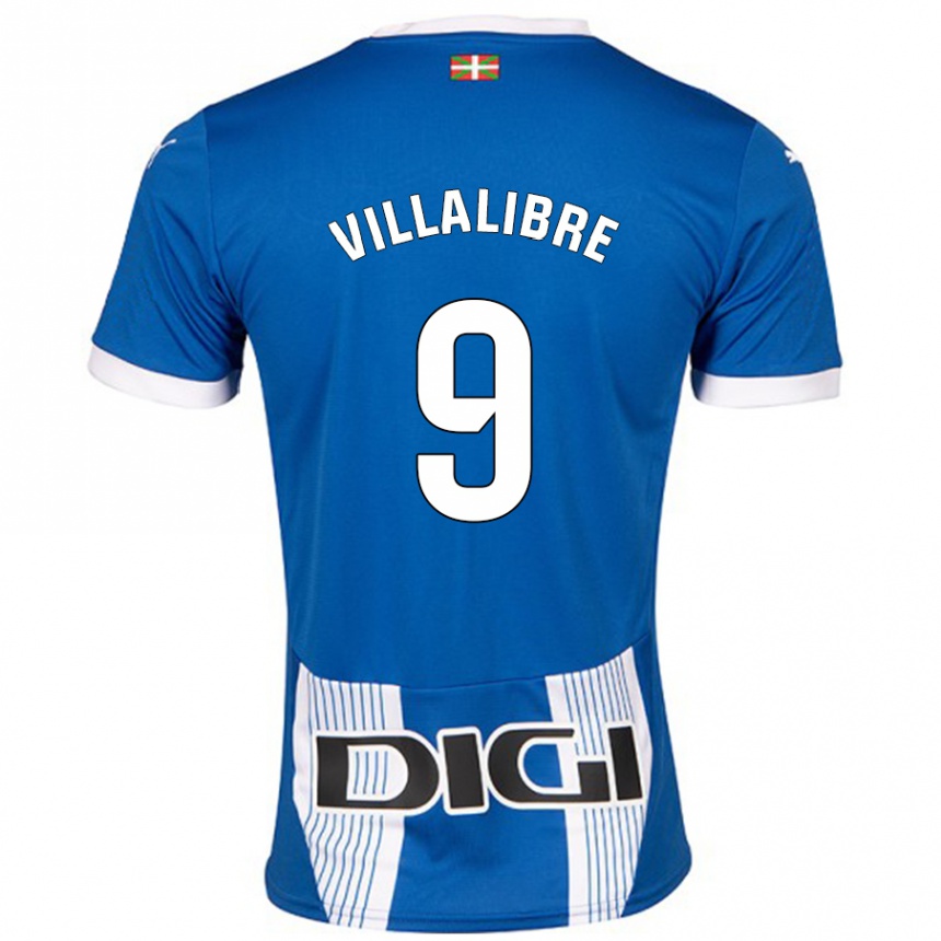 Hombre Fútbol Camiseta Asier Villalibre #9 Azul 1ª Equipación 2024/25 Argentina