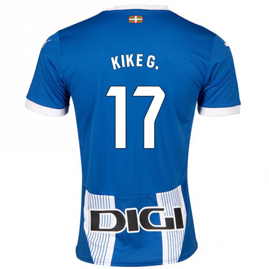 Hombre Fútbol Camiseta Kike García #17 Azul 1ª Equipación 2024/25 Argentina