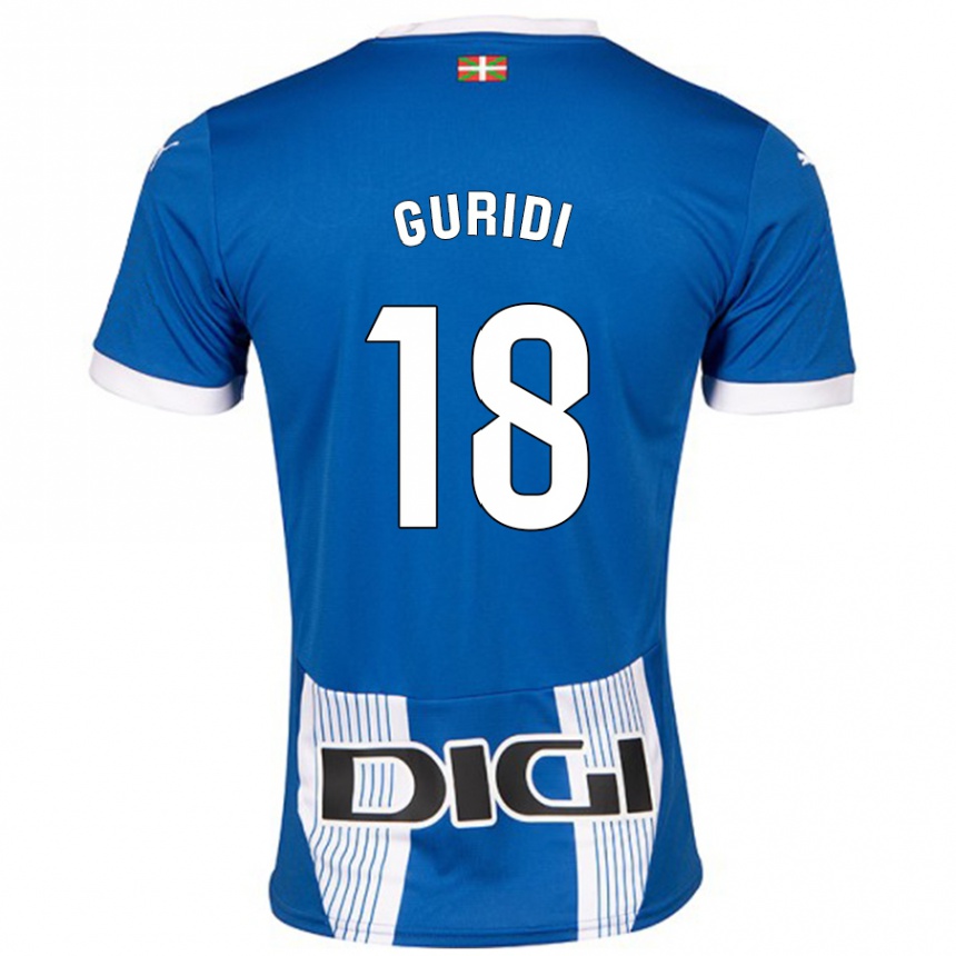 Hombre Fútbol Camiseta Jon Guridi #18 Azul 1ª Equipación 2024/25 Argentina