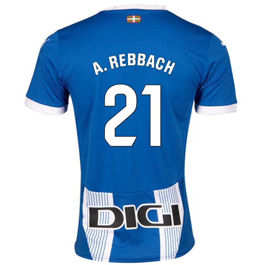 Hombre Fútbol Camiseta Abde Rebbach #21 Azul 1ª Equipación 2024/25 Argentina