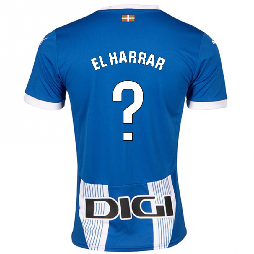 Hombre Fútbol Camiseta Mohamed El Harrar #0 Azul 1ª Equipación 2024/25 Argentina