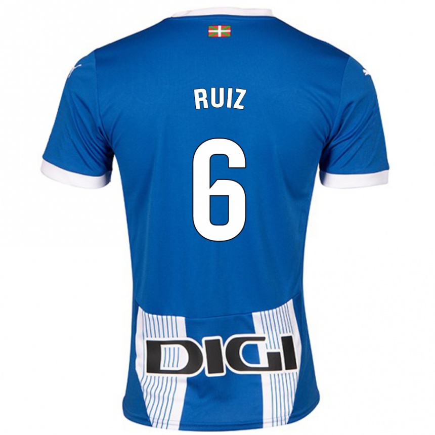 Hombre Fútbol Camiseta Markel Ruiz #6 Azul 1ª Equipación 2024/25 Argentina