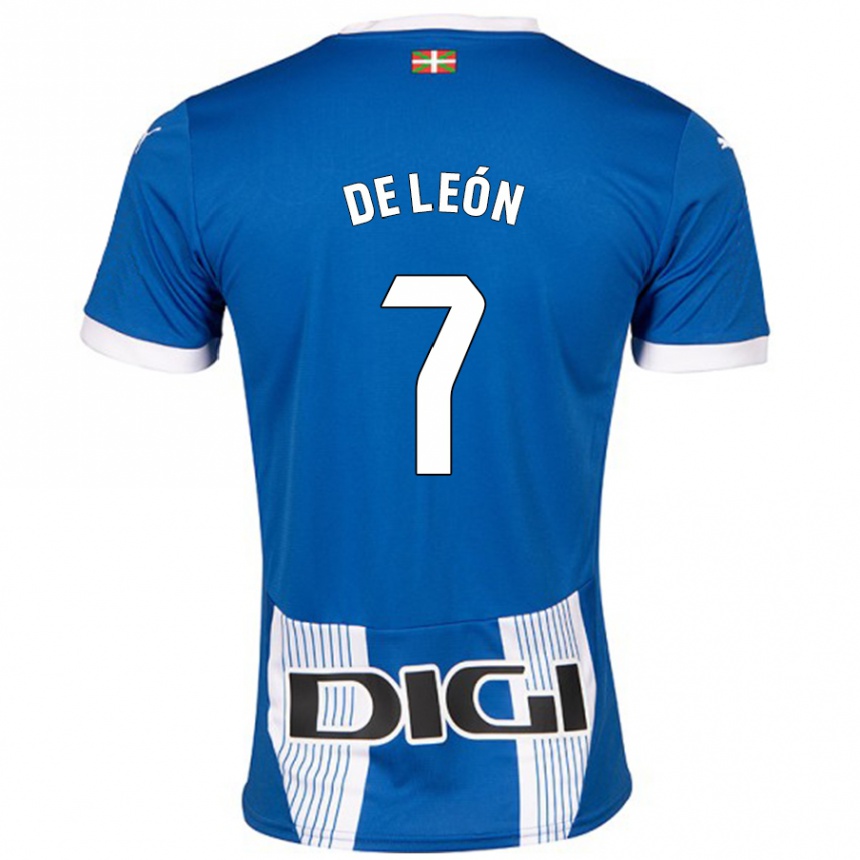 Hombre Fútbol Camiseta José De León #7 Azul 1ª Equipación 2024/25 Argentina