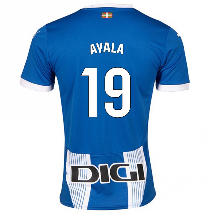 Hombre Fútbol Camiseta Axel Ayala #19 Azul 1ª Equipación 2024/25 Argentina