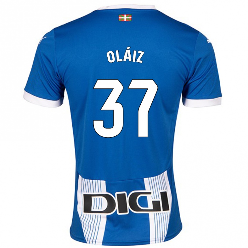 Hombre Fútbol Camiseta Xanet Oláiz #37 Azul 1ª Equipación 2024/25 Argentina