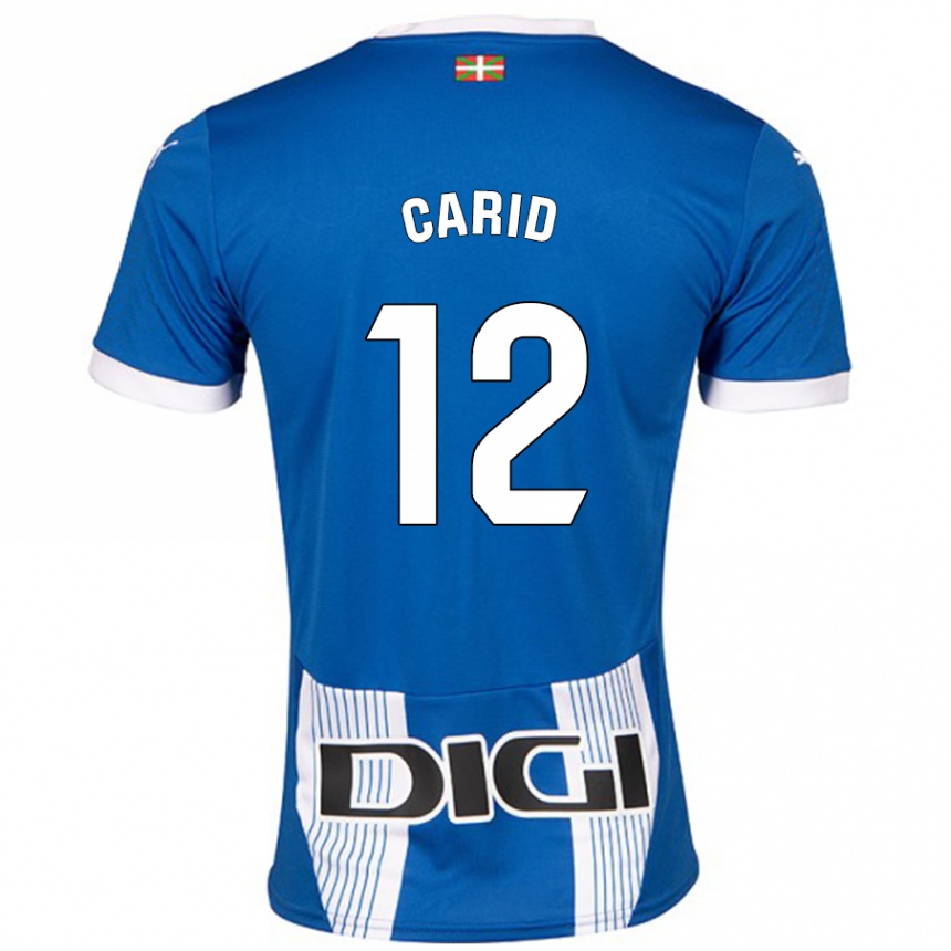 Hombre Fútbol Camiseta Andrea Carid #12 Azul 1ª Equipación 2024/25 Argentina