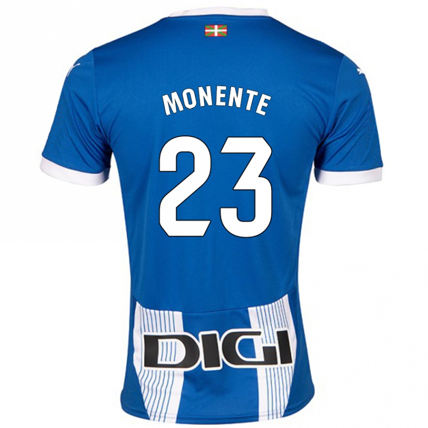 Hombre Fútbol Camiseta Leyre Monente #23 Azul 1ª Equipación 2024/25 Argentina