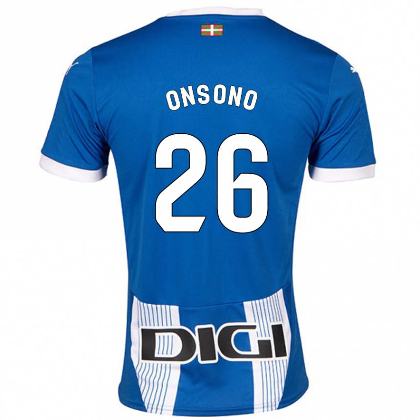 Hombre Fútbol Camiseta Lorea Onsoño #26 Azul 1ª Equipación 2024/25 Argentina