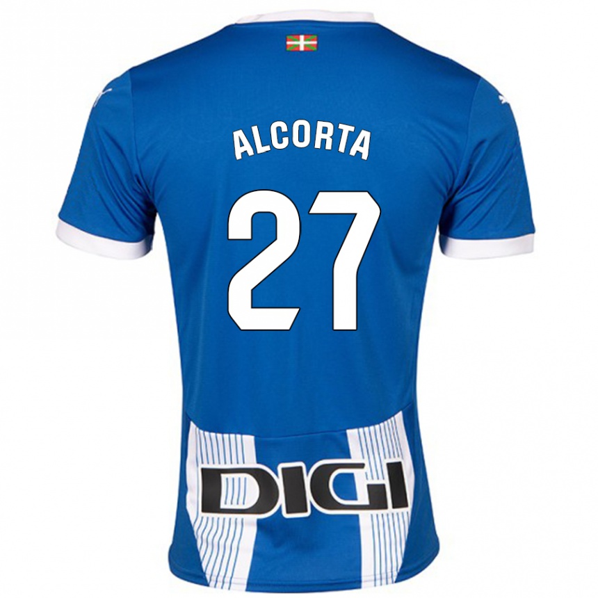 Hombre Fútbol Camiseta Alaitz Alcorta #27 Azul 1ª Equipación 2024/25 Argentina