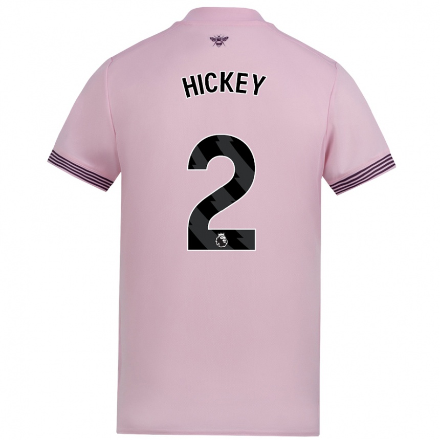 Hombre Fútbol Camiseta Aaron Hickey #2 Rosa 2ª Equipación 2024/25 Argentina