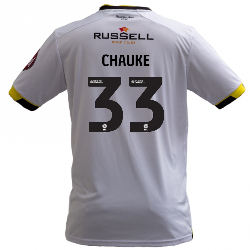 Hombre Fútbol Camiseta Kgaogelo Chauke #33 Blanco 2ª Equipación 2024/25 Argentina