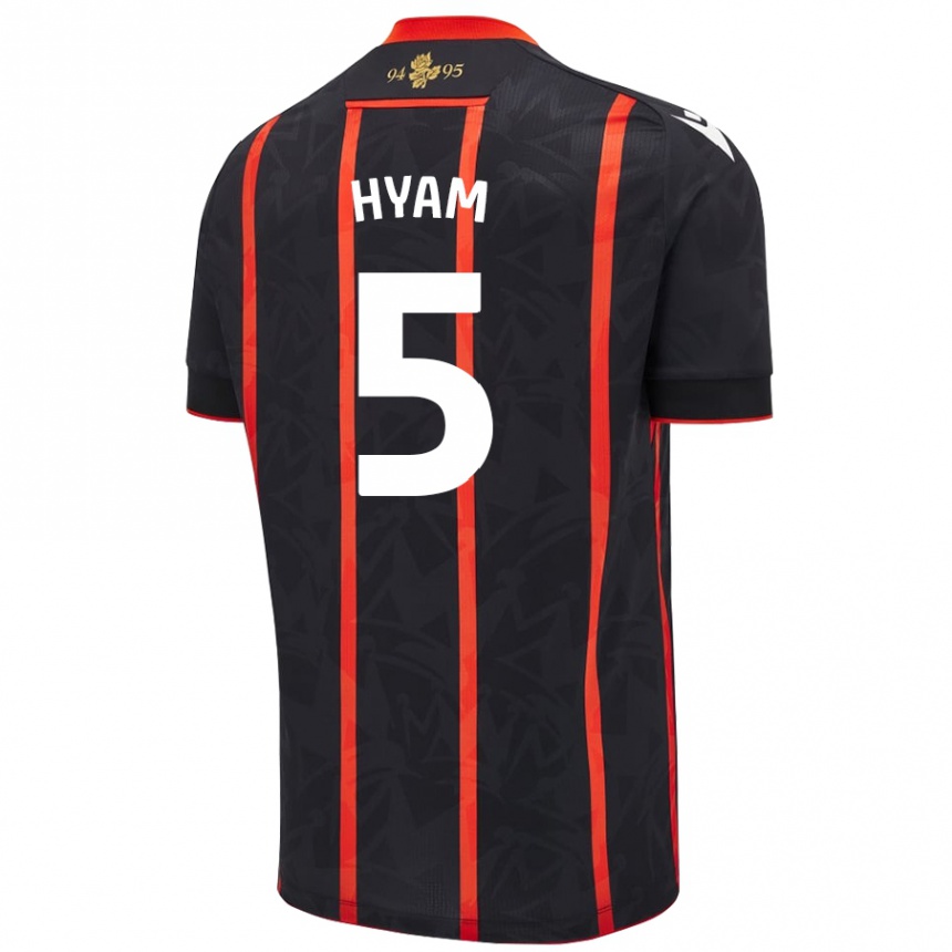 Hombre Fútbol Camiseta Dominic Hyam #5 Negro Rojo 2ª Equipación 2024/25 Argentina