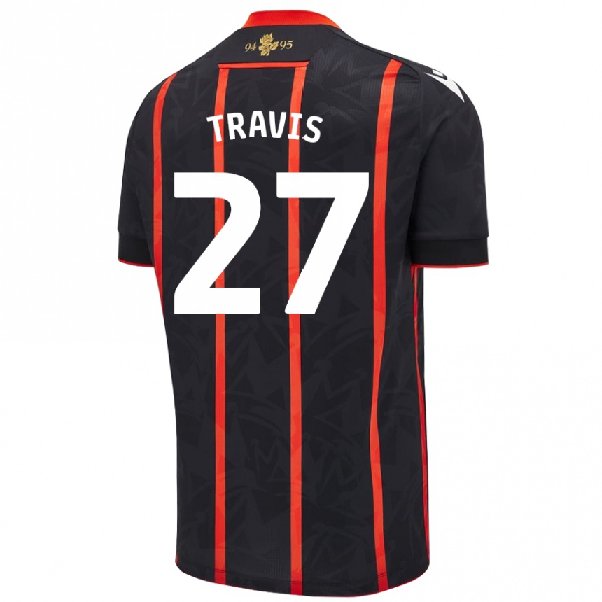 Hombre Fútbol Camiseta Lewis Travis #27 Negro Rojo 2ª Equipación 2024/25 Argentina