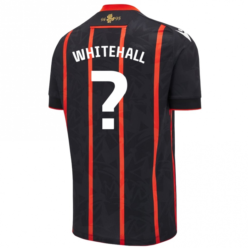 Hombre Fútbol Camiseta Isaac Whitehall #0 Negro Rojo 2ª Equipación 2024/25 Argentina