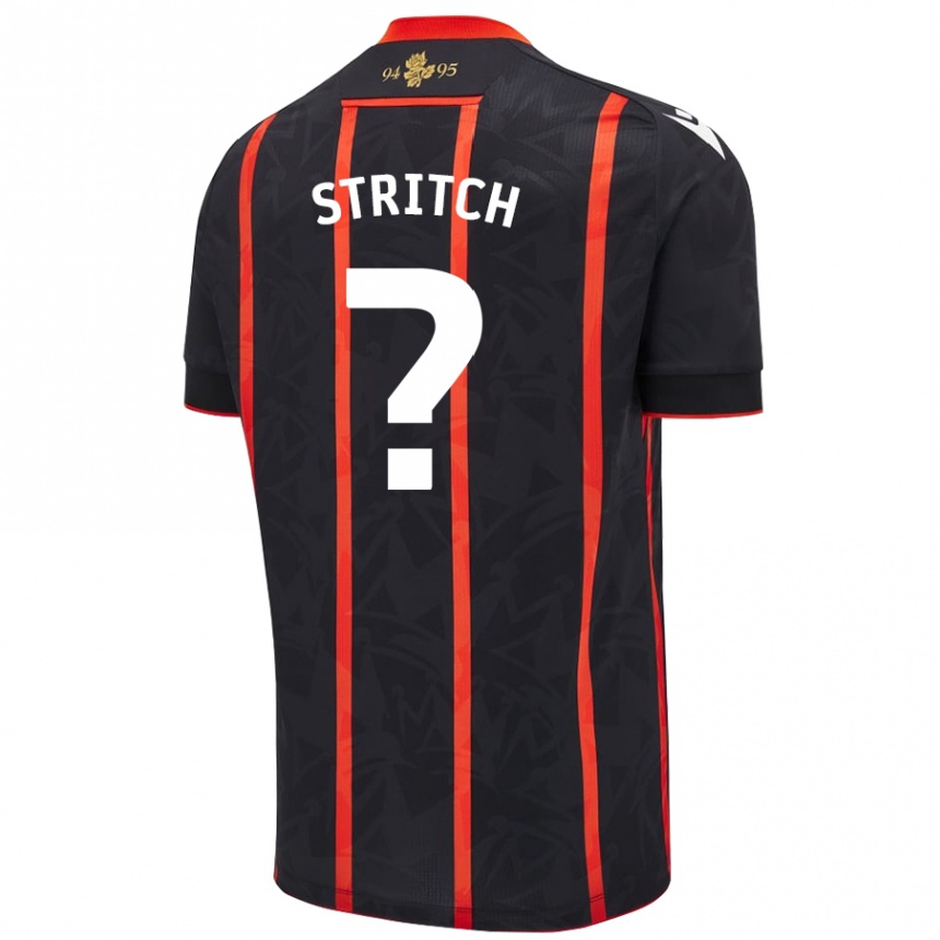 Hombre Fútbol Camiseta Zack Stritch #0 Negro Rojo 2ª Equipación 2024/25 Argentina