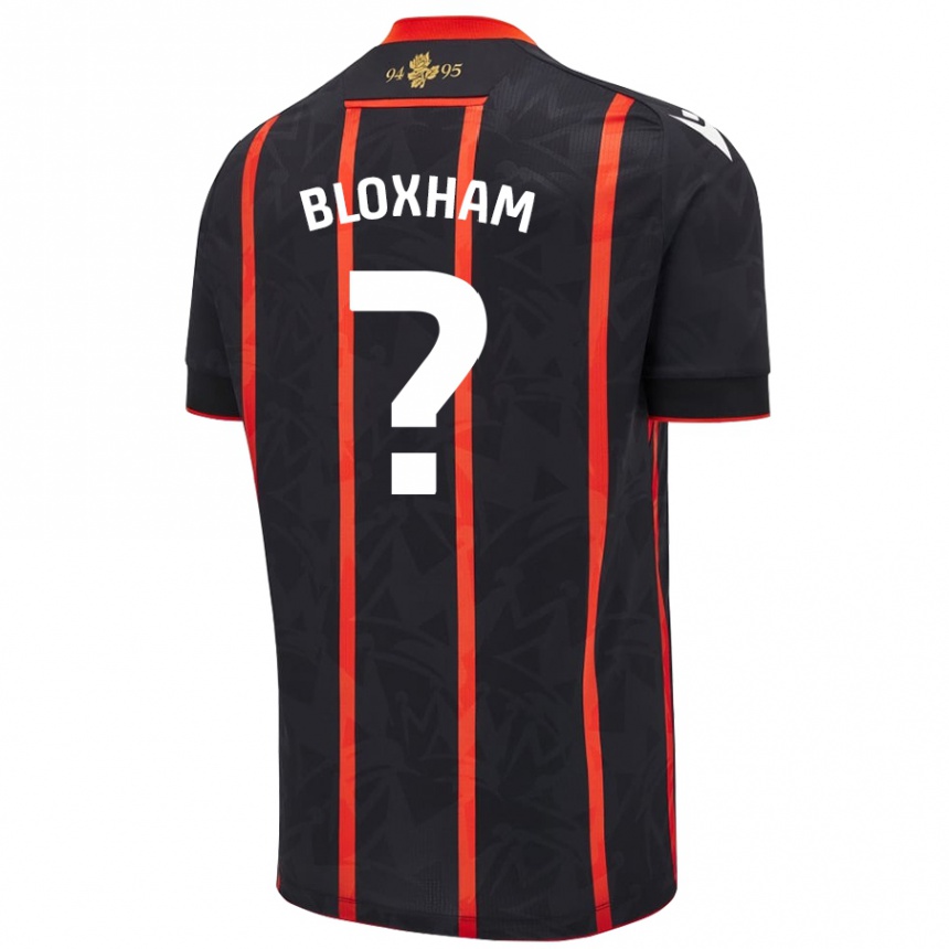 Hombre Fútbol Camiseta Tom Bloxham #0 Negro Rojo 2ª Equipación 2024/25 Argentina