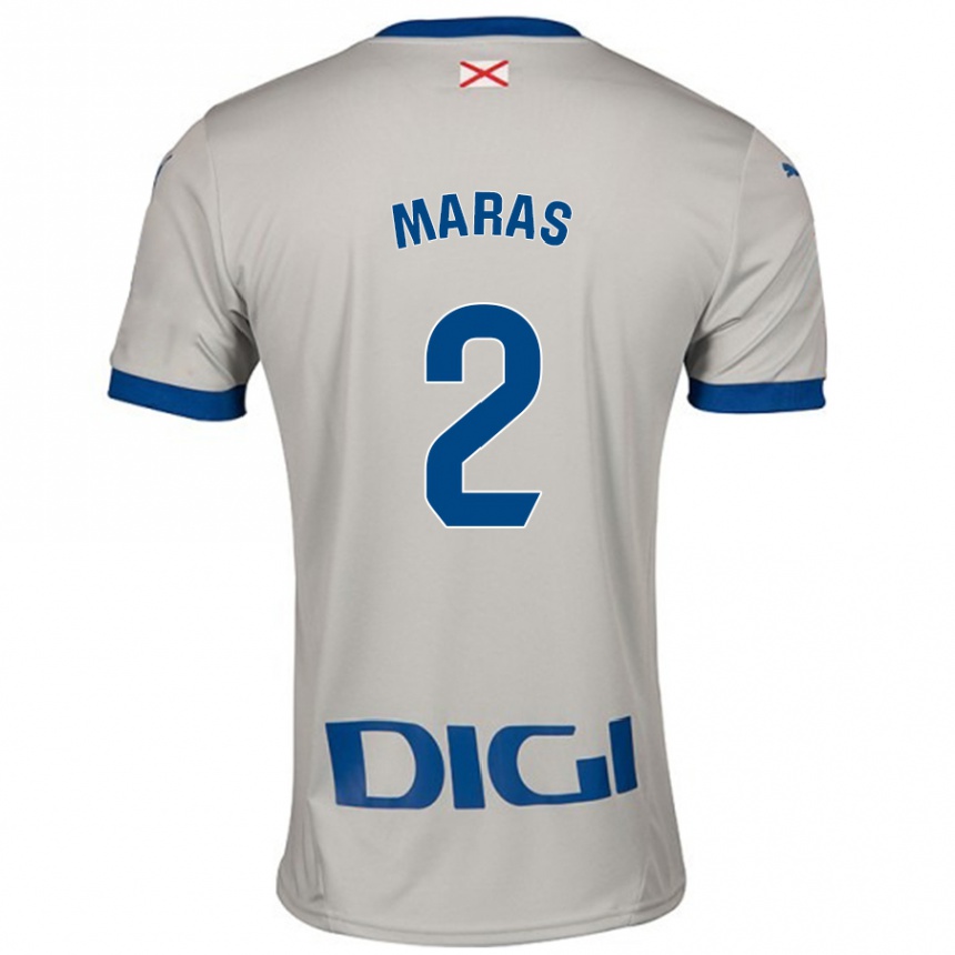 Hombre Fútbol Camiseta Nikola Maras #2 Gris Claro 2ª Equipación 2024/25 Argentina