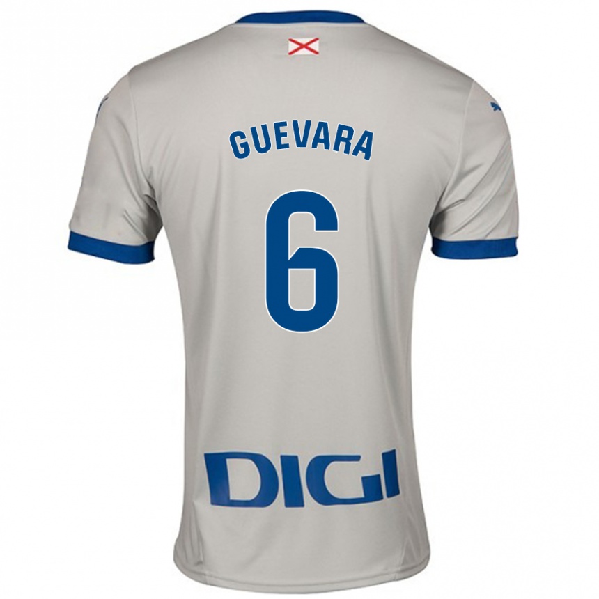 Hombre Fútbol Camiseta Ander Guevara #6 Gris Claro 2ª Equipación 2024/25 Argentina