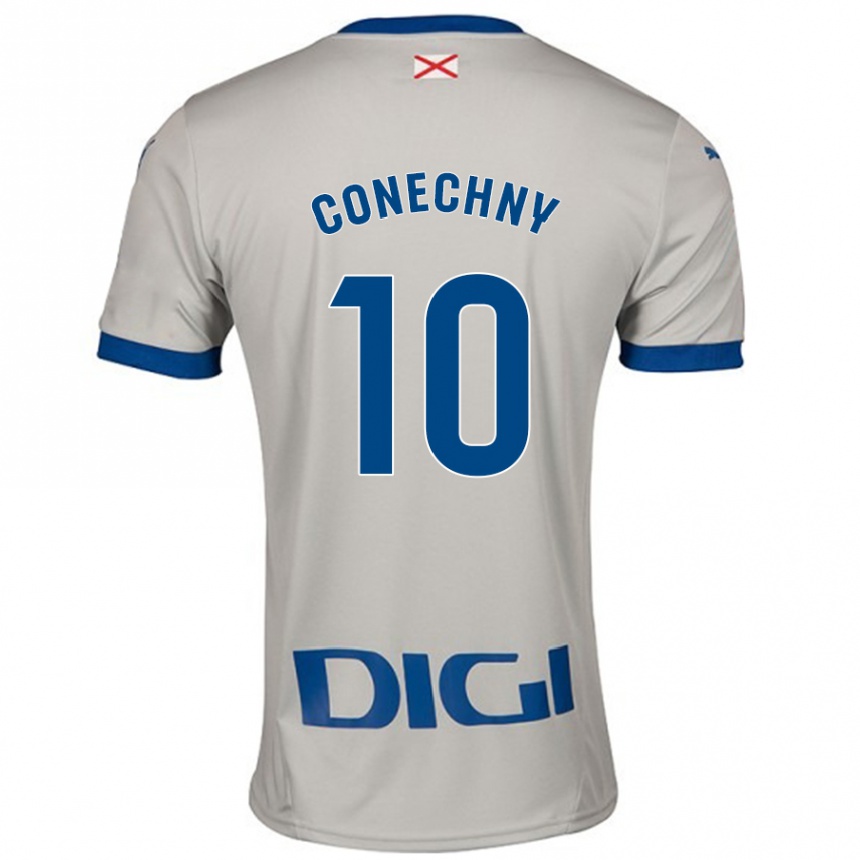 Hombre Fútbol Camiseta Tomás Conechny #10 Gris Claro 2ª Equipación 2024/25 Argentina