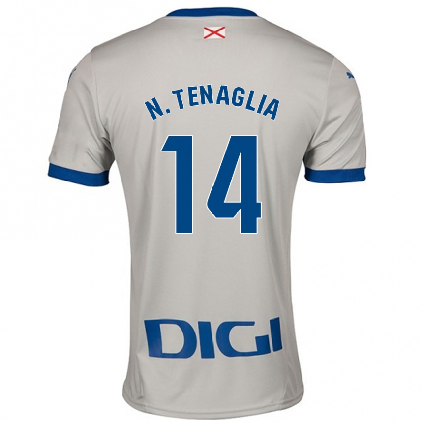 Hombre Fútbol Camiseta Nahuel Tenaglia #14 Gris Claro 2ª Equipación 2024/25 Argentina