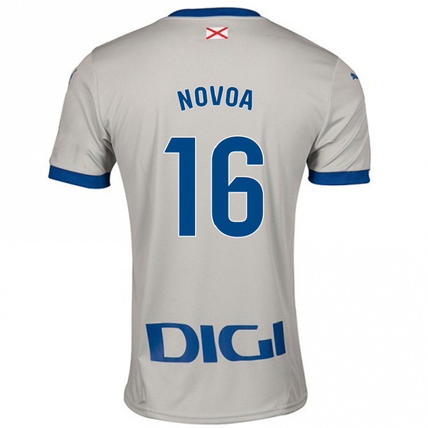 Hombre Fútbol Camiseta Hugo Novoa #16 Gris Claro 2ª Equipación 2024/25 Argentina