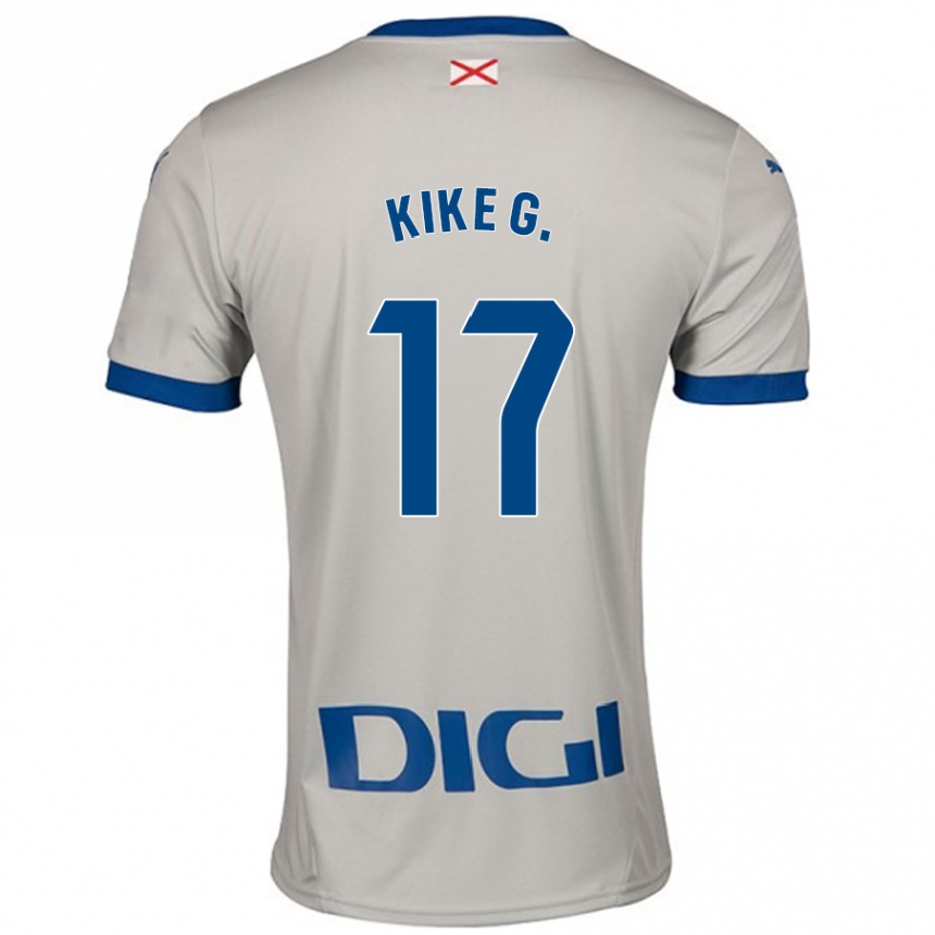 Hombre Fútbol Camiseta Kike García #17 Gris Claro 2ª Equipación 2024/25 Argentina