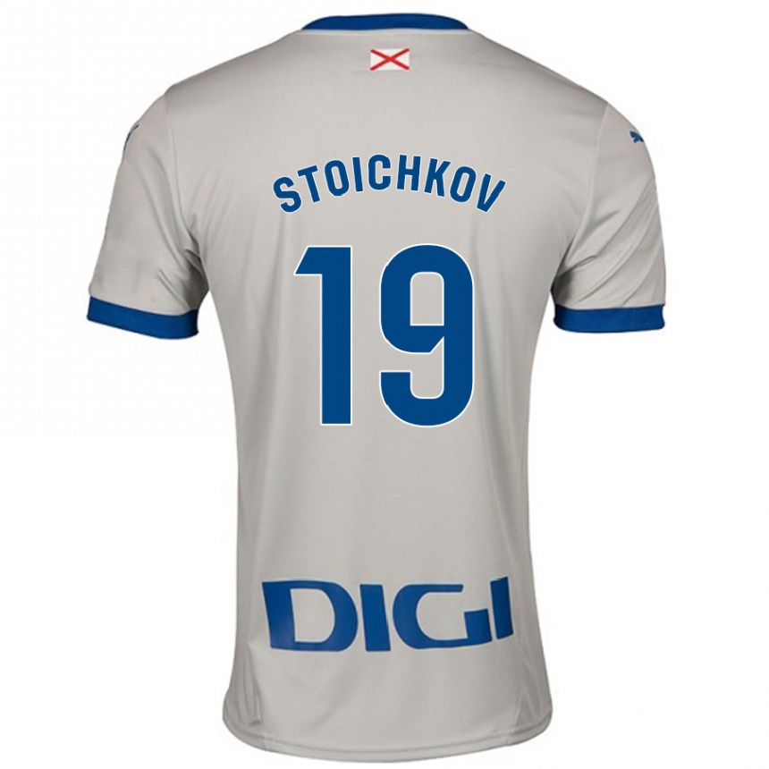 Hombre Fútbol Camiseta Stoichkov #19 Gris Claro 2ª Equipación 2024/25 Argentina