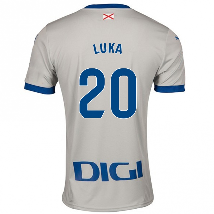 Hombre Fútbol Camiseta Luka Romero #20 Gris Claro 2ª Equipación 2024/25 Argentina