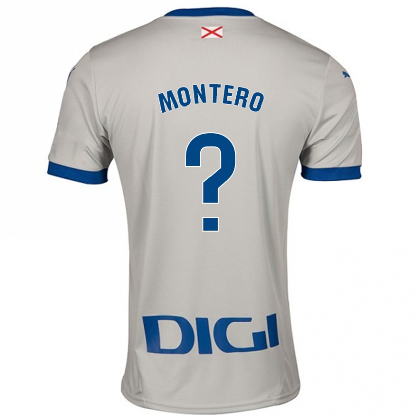 Hombre Fútbol Camiseta Rubén Montero #0 Gris Claro 2ª Equipación 2024/25 Argentina