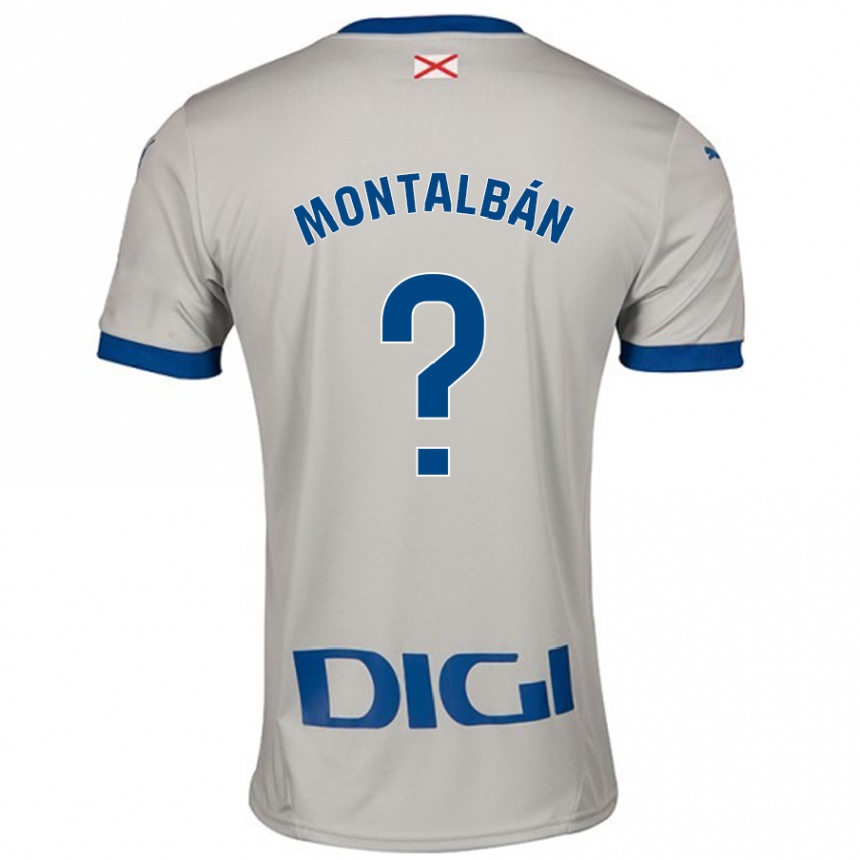 Hombre Fútbol Camiseta Enrique Montalbán #0 Gris Claro 2ª Equipación 2024/25 Argentina