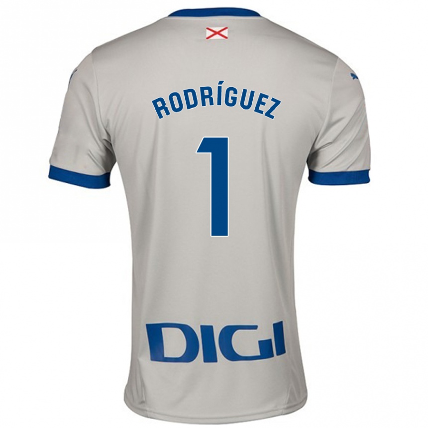 Hombre Fútbol Camiseta Adrián Rodríguez #1 Gris Claro 2ª Equipación 2024/25 Argentina