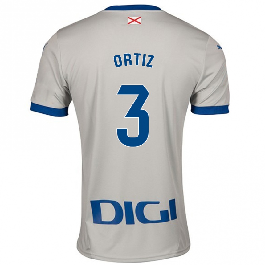 Hombre Fútbol Camiseta Eneko Ortiz #3 Gris Claro 2ª Equipación 2024/25 Argentina