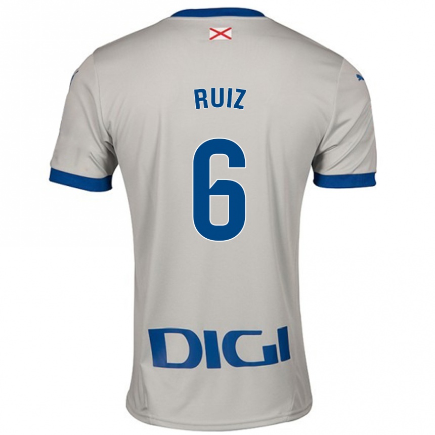 Hombre Fútbol Camiseta Markel Ruiz #6 Gris Claro 2ª Equipación 2024/25 Argentina