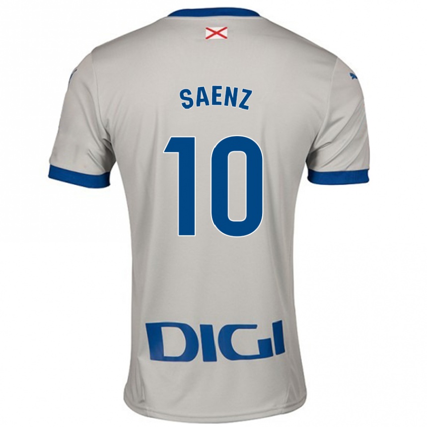 Hombre Fútbol Camiseta Iñaki Saenz #10 Gris Claro 2ª Equipación 2024/25 Argentina