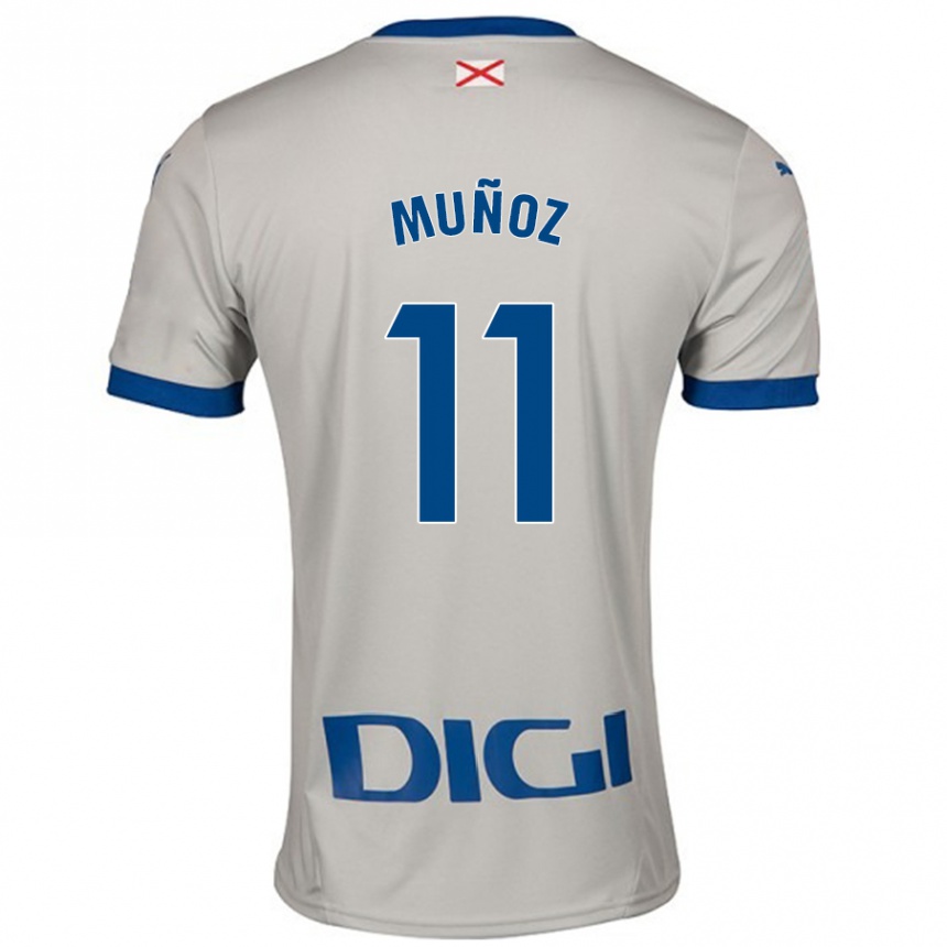 Hombre Fútbol Camiseta Egoitz Muñoz #11 Gris Claro 2ª Equipación 2024/25 Argentina