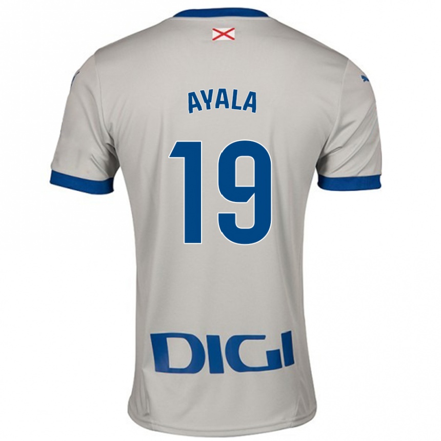 Hombre Fútbol Camiseta Axel Ayala #19 Gris Claro 2ª Equipación 2024/25 Argentina