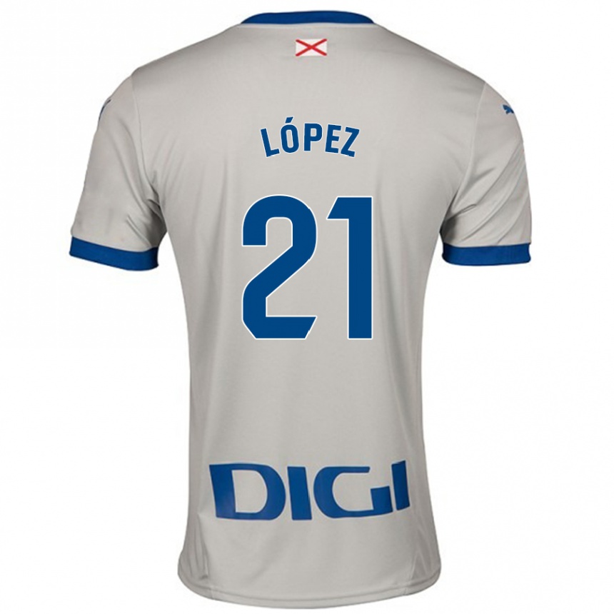 Hombre Fútbol Camiseta Juanma López #21 Gris Claro 2ª Equipación 2024/25 Argentina