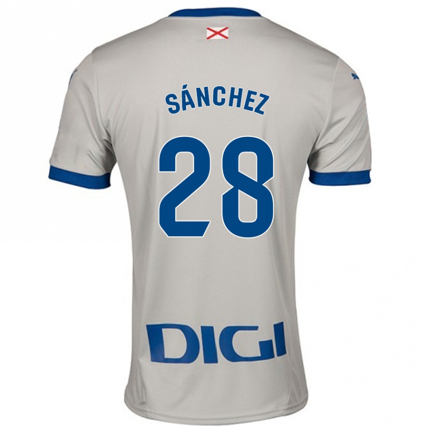 Hombre Fútbol Camiseta Ander Sánchez #28 Gris Claro 2ª Equipación 2024/25 Argentina