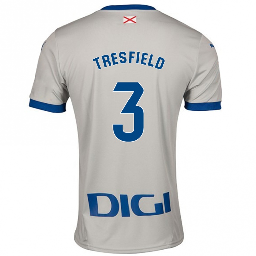 Hombre Fútbol Camiseta Laurène Tresfield #3 Gris Claro 2ª Equipación 2024/25 Argentina