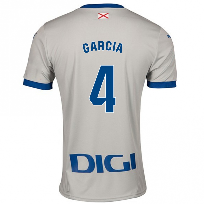 Hombre Fútbol Camiseta Pichi García #4 Gris Claro 2ª Equipación 2024/25 Argentina