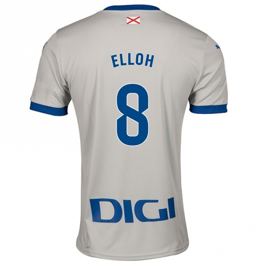 Hombre Fútbol Camiseta Rebecca Elloh #8 Gris Claro 2ª Equipación 2024/25 Argentina