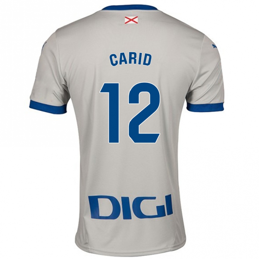 Hombre Fútbol Camiseta Andrea Carid #12 Gris Claro 2ª Equipación 2024/25 Argentina