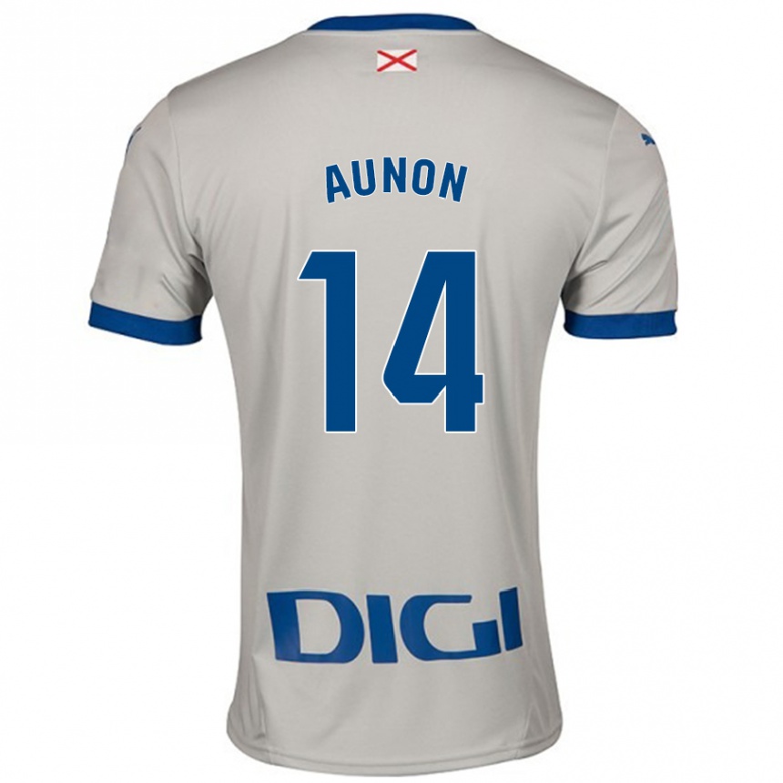 Hombre Fútbol Camiseta Cristina Auñón #14 Gris Claro 2ª Equipación 2024/25 Argentina