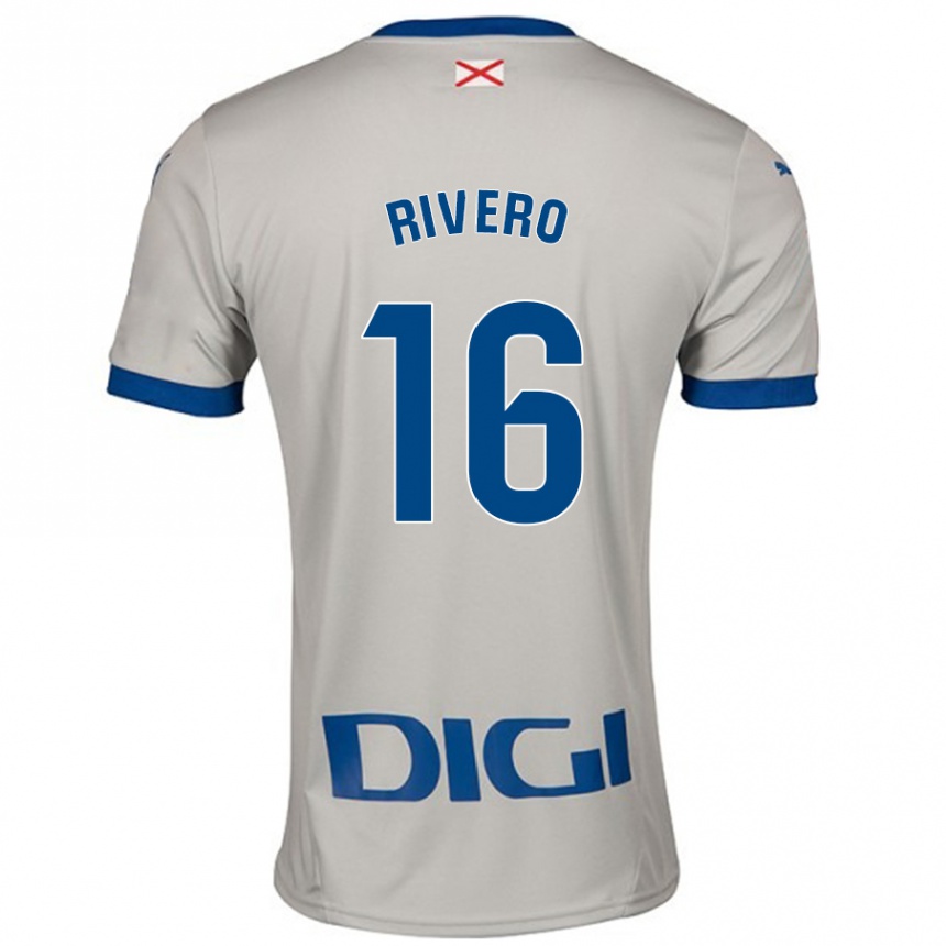 Hombre Fútbol Camiseta Almudena Rivero #16 Gris Claro 2ª Equipación 2024/25 Argentina