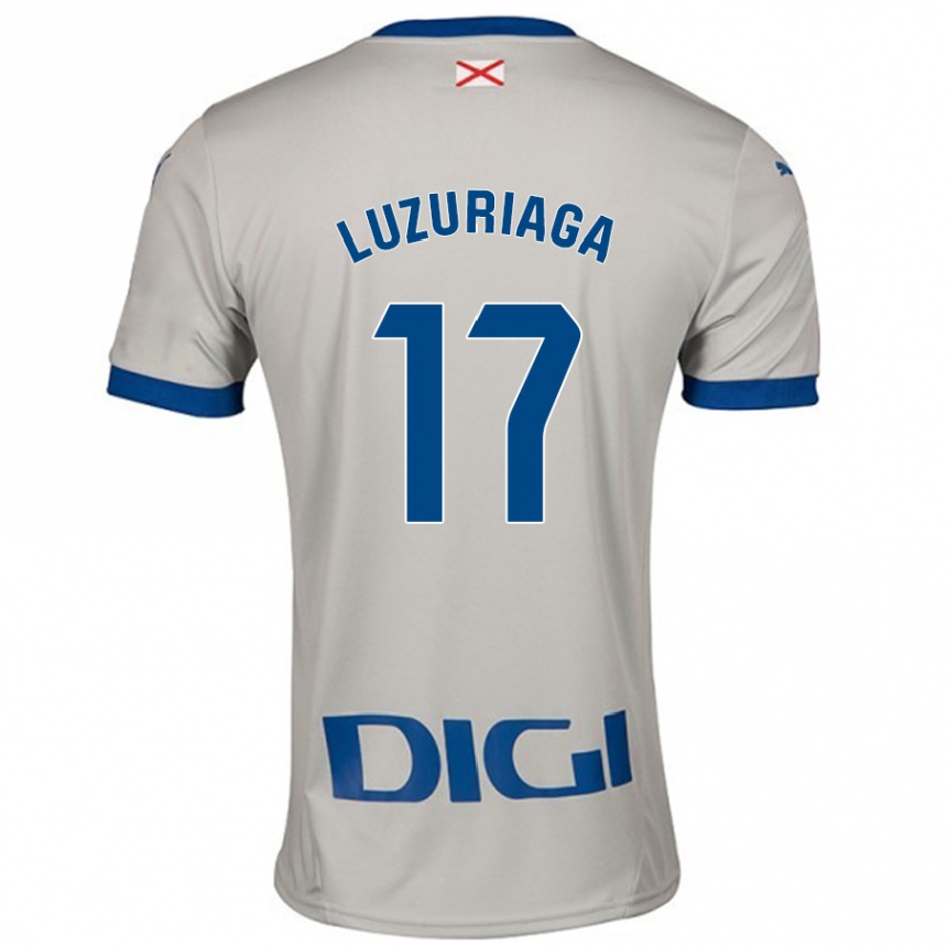 Hombre Fútbol Camiseta Judith Luzuriaga #17 Gris Claro 2ª Equipación 2024/25 Argentina